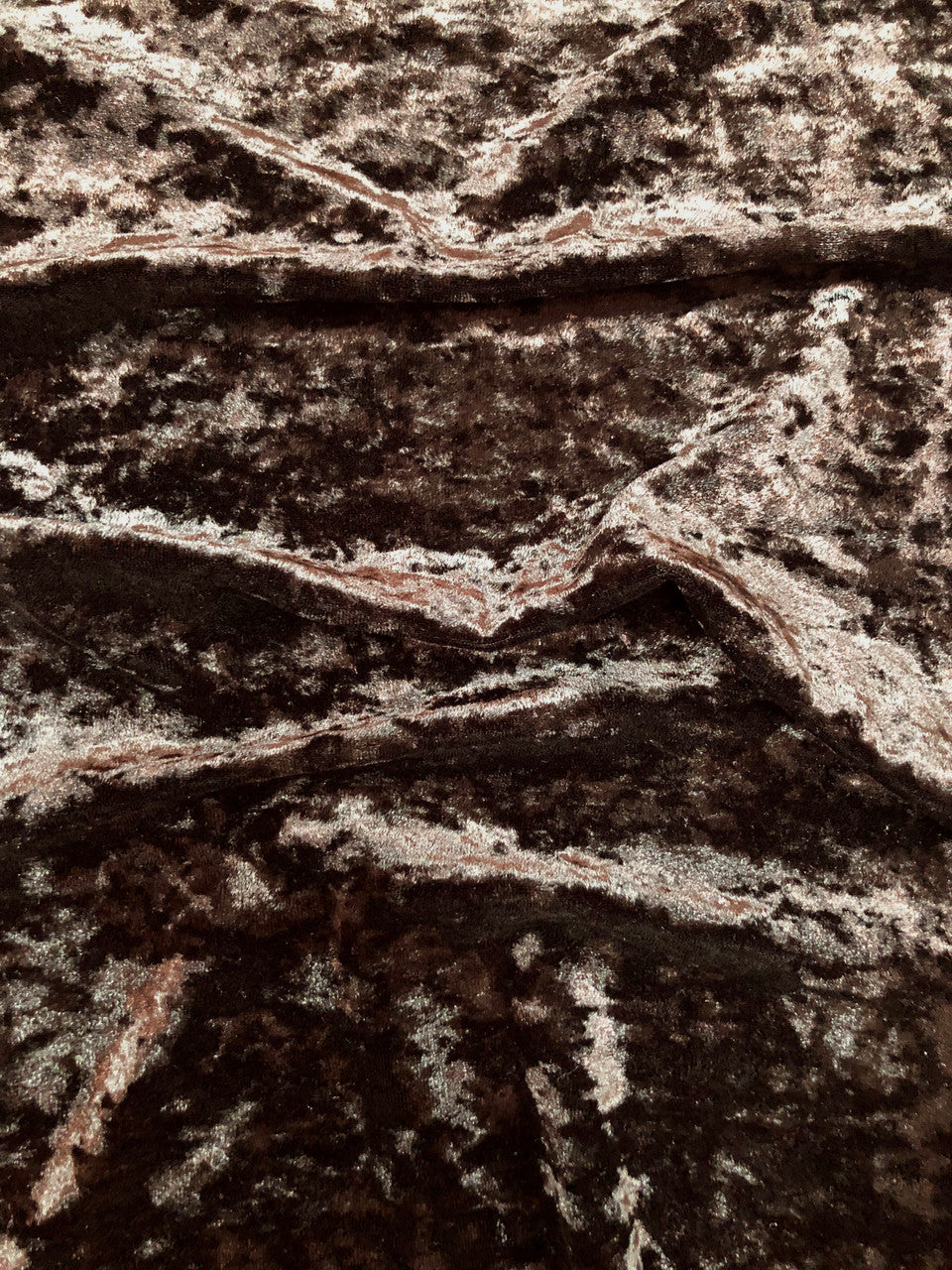 Polyester Crushed Shiny Velvet Fabric - Dusty Rose, Royal, Charcoal, Hunter Green, Brown, Red, Burgundy, Wine, 58-60" Width