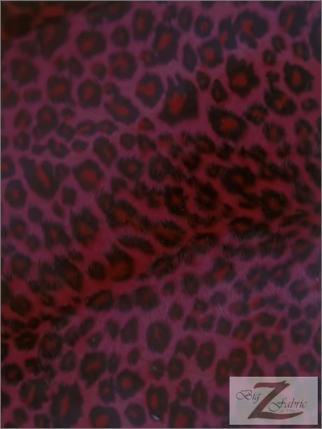 Red/Black Spot Velboa Cheetah Animal Fabric