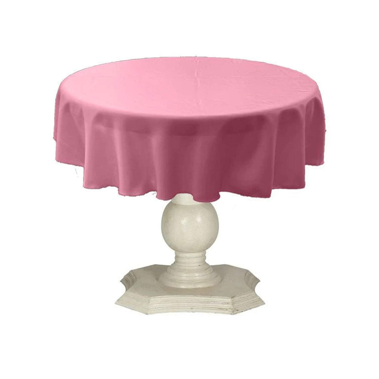 Tablecloth Dull Bridal Satin Fabric - Solid Color, 58" Round (1 Piece)
