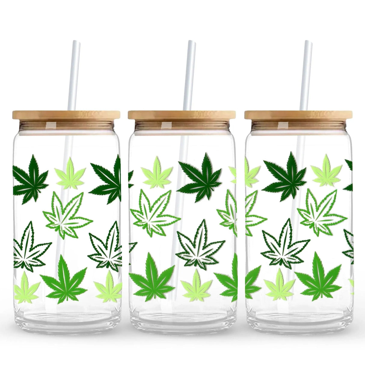 UV DTF Wrap - Cannabis Leaves (9.7" x4.3")