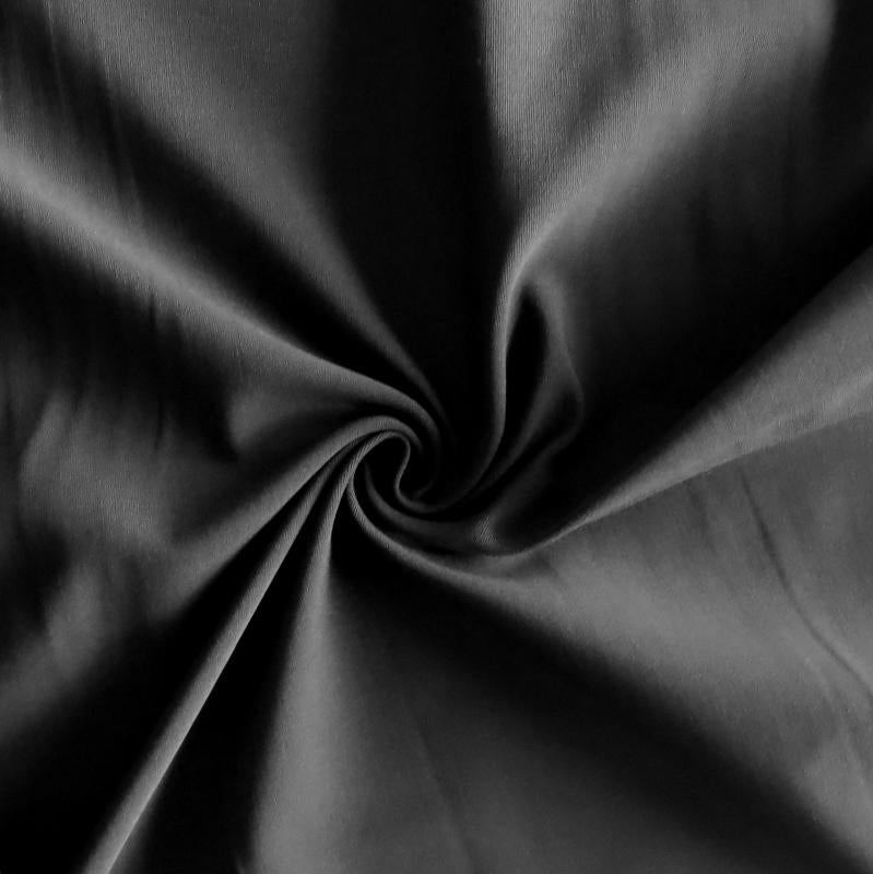 Ponte Tricot Knit Fabric Carbon Black