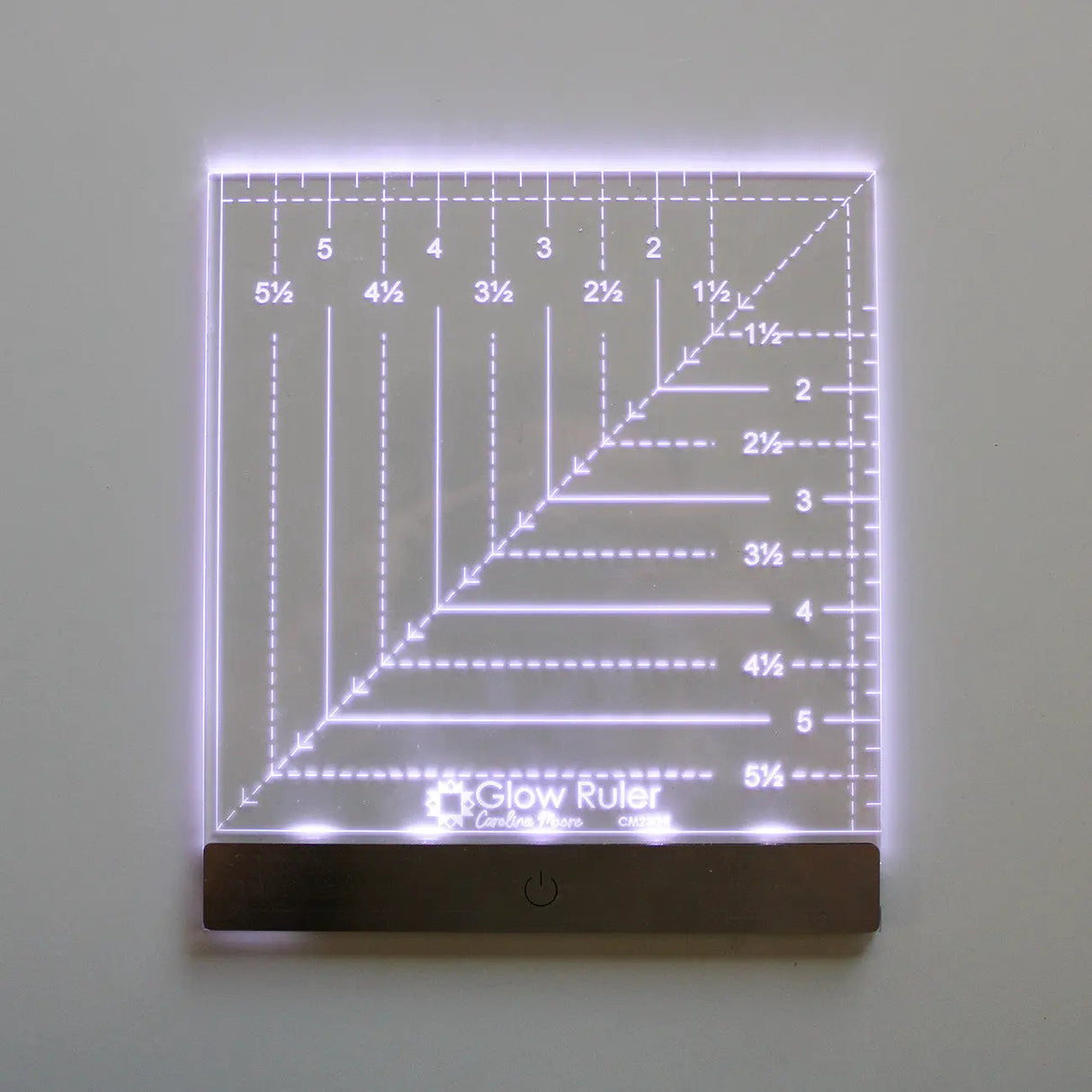 Glow Ruler 6in Square Acrylic