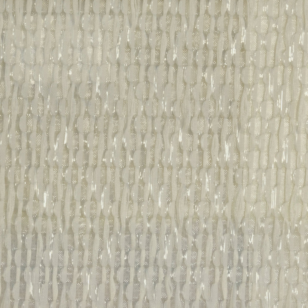 Organza Drapery Window Curtain 110" Feather Ivory Smoke