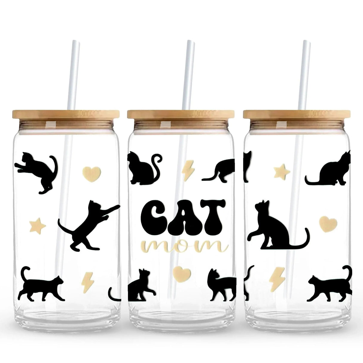 UV DTF Wrap - Cat Mom (9.7" x4.3")