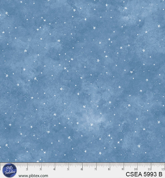 Cotton Print Celestial Seasons Blue 44/45 Fabric