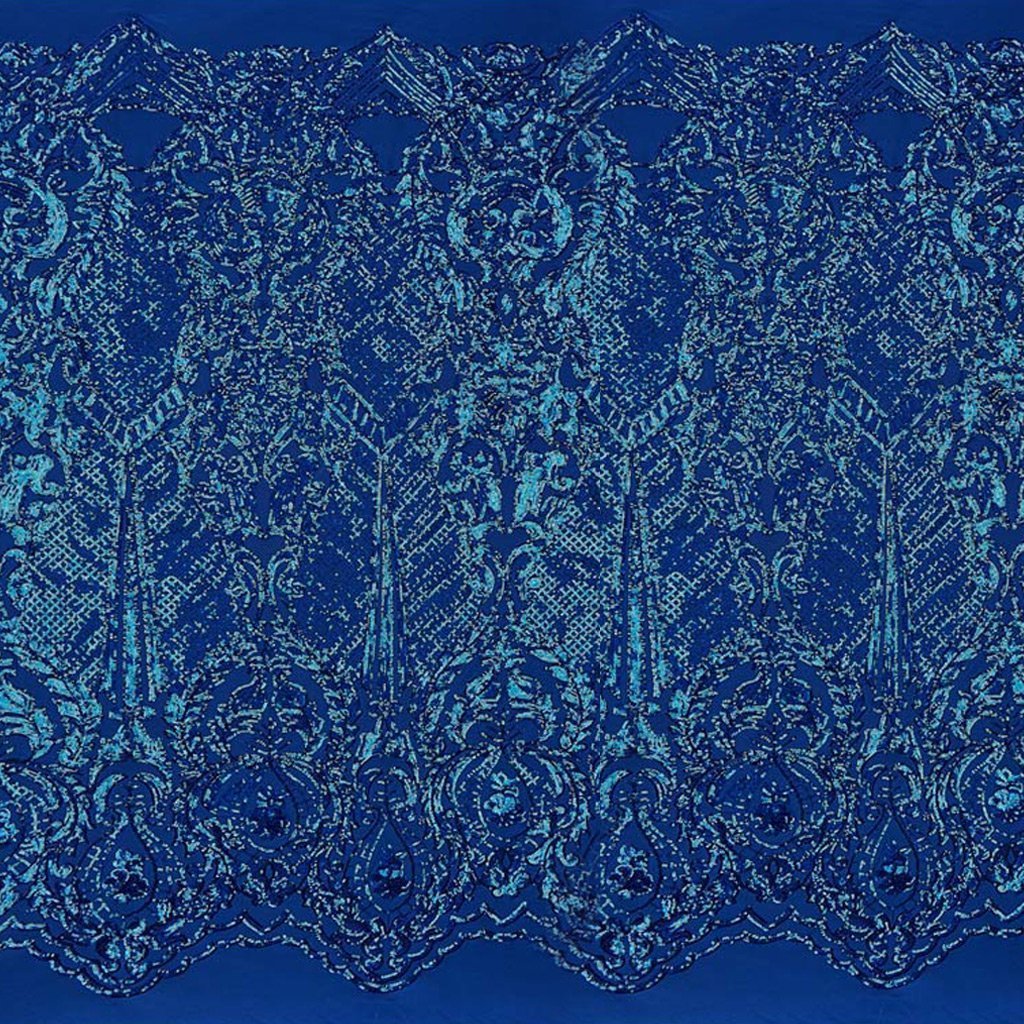 Celine Stretch Mesh Sequin Fabric - Embroidered Sequin, 54" Width (1 Yard)