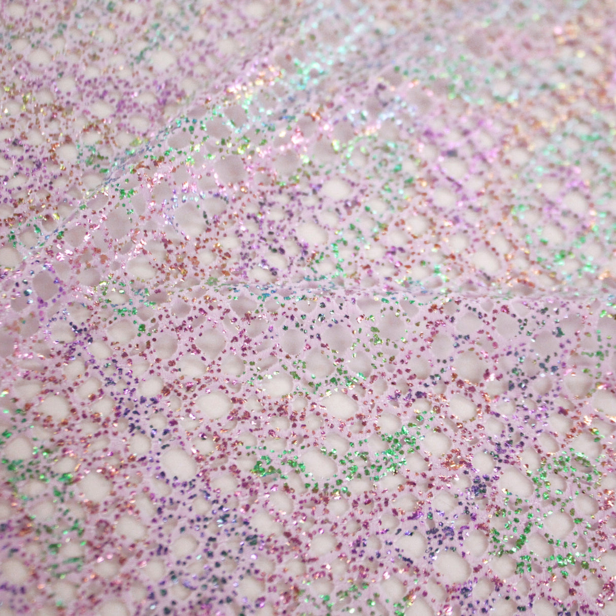 Centerstage Foiled Stretch Netting Polyester Spandex Fabric - All-Over Foil, 2-Way Stretch, 56" Width (1 Yard)