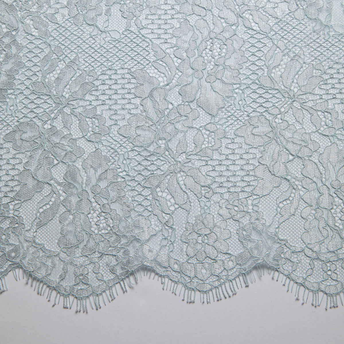 1 Yard Chantilly Lace Fabric Embroidered with Cord and Exquisite Floral Pattern, 56" Wide