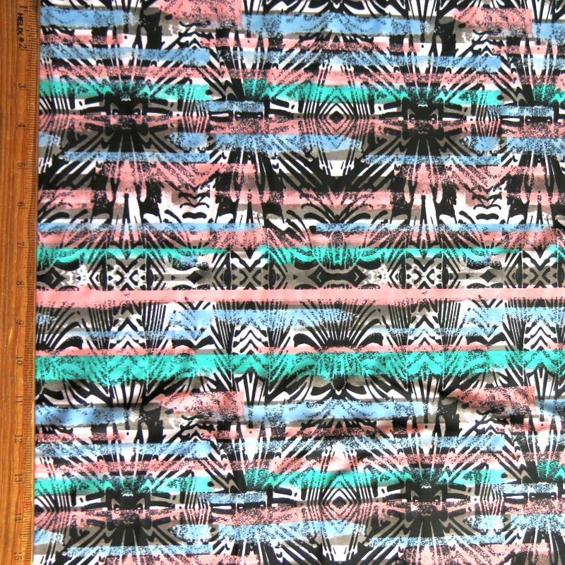 Swim Knit Nylon Spandex Chaos Print