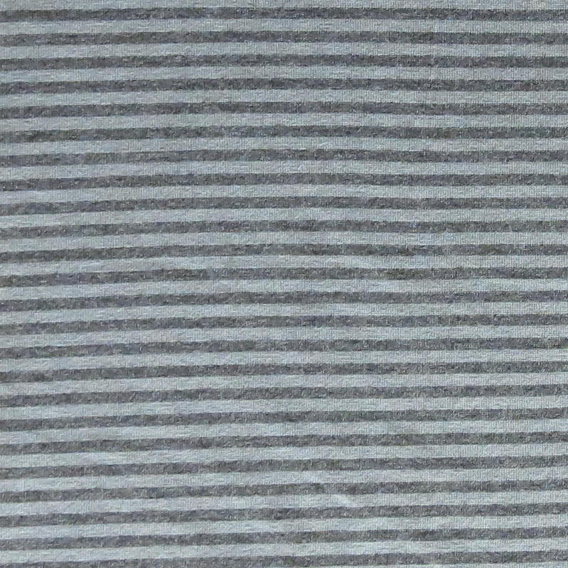 Bamboo Lycra Knit Fabric Charcoal and Grey Micro Stripe