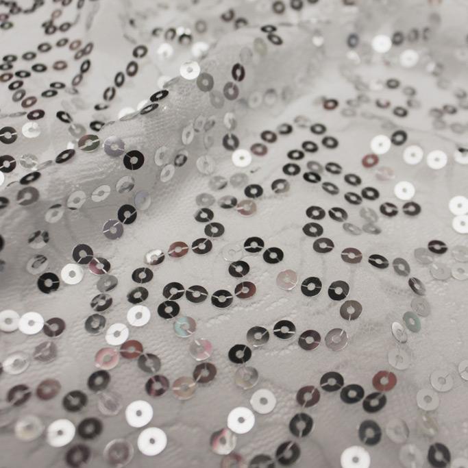 Stretch Lace Sequin Floral Fabric