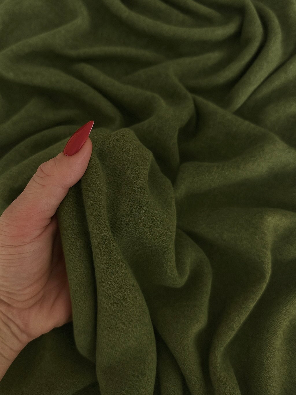 Ultra Soft Faux Cashmere Knit Olive Green