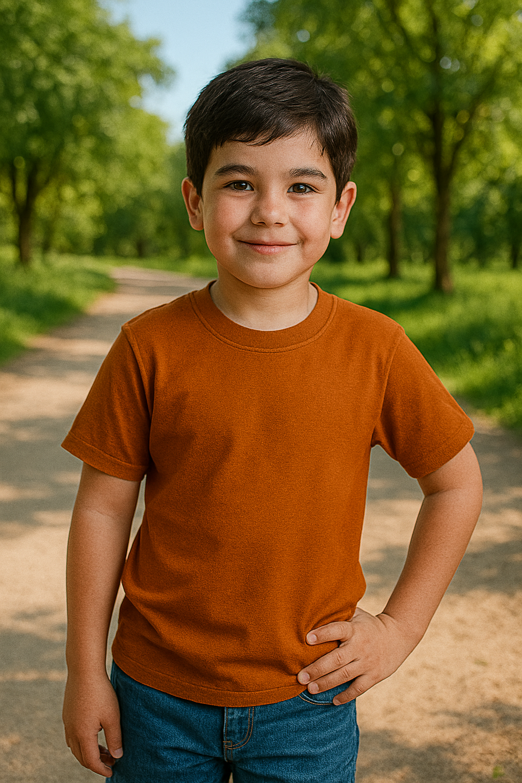 Gildan 5000B Youth Heavy Cotton Fabric - Texas Orange, Classic Fit, Short Sleeve (1 Shirt)