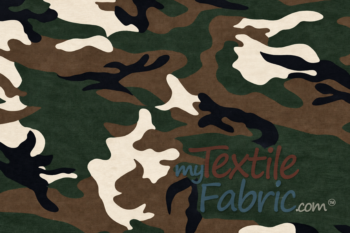 Army Camouflage Cotton Fabric - Camouflage Print, 58/60" Width (Yards)