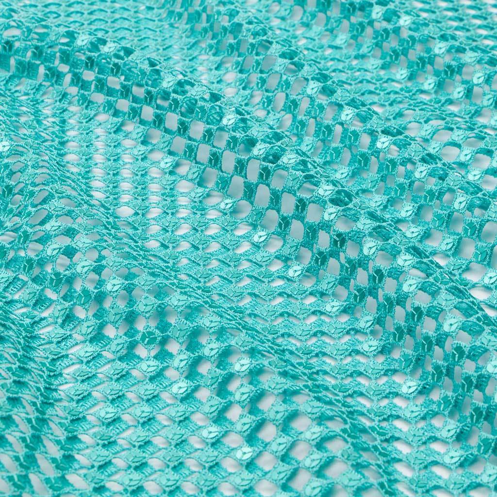 Knitted Lace Sequin Chequered Fabric