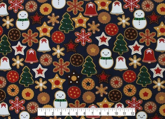 Flannel Fabric Christmas Cookies Super Snuggle