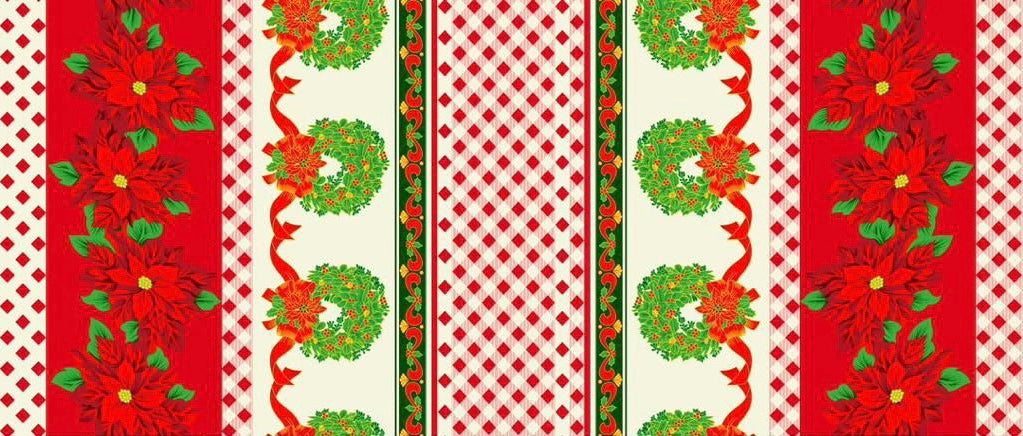 Poly Poplin Fabric Christmas Print 60 Inch Width