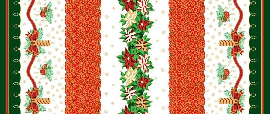 Poly Poplin Fabric Christmas Print 60 Inch Width