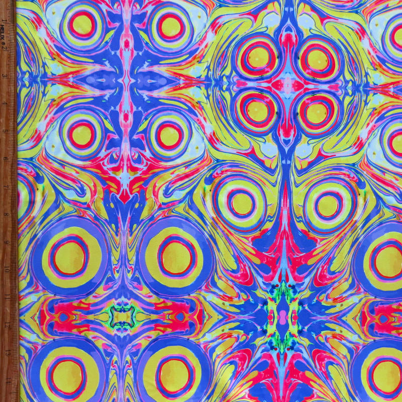 Nylon Spandex Swimsuit Fabric Circle Symmetry