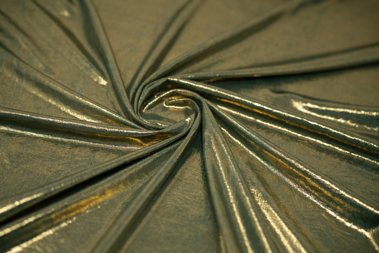 Foiled Spandex Creased Fabric