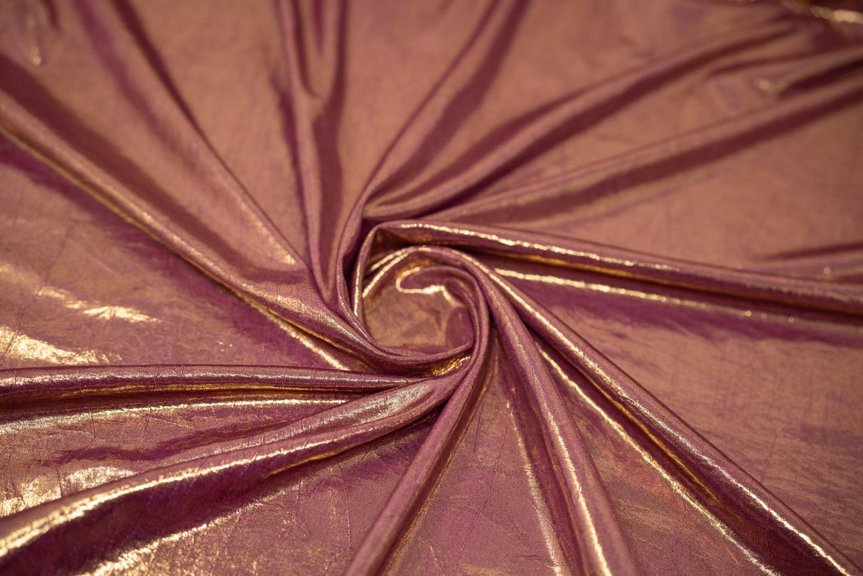 Foiled Spandex Creased Fabric