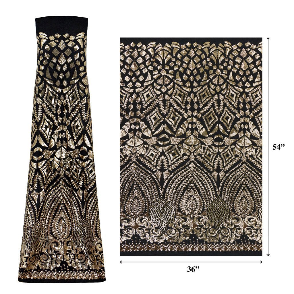 Stretch Mesh Sequin Fabric Cleopatra