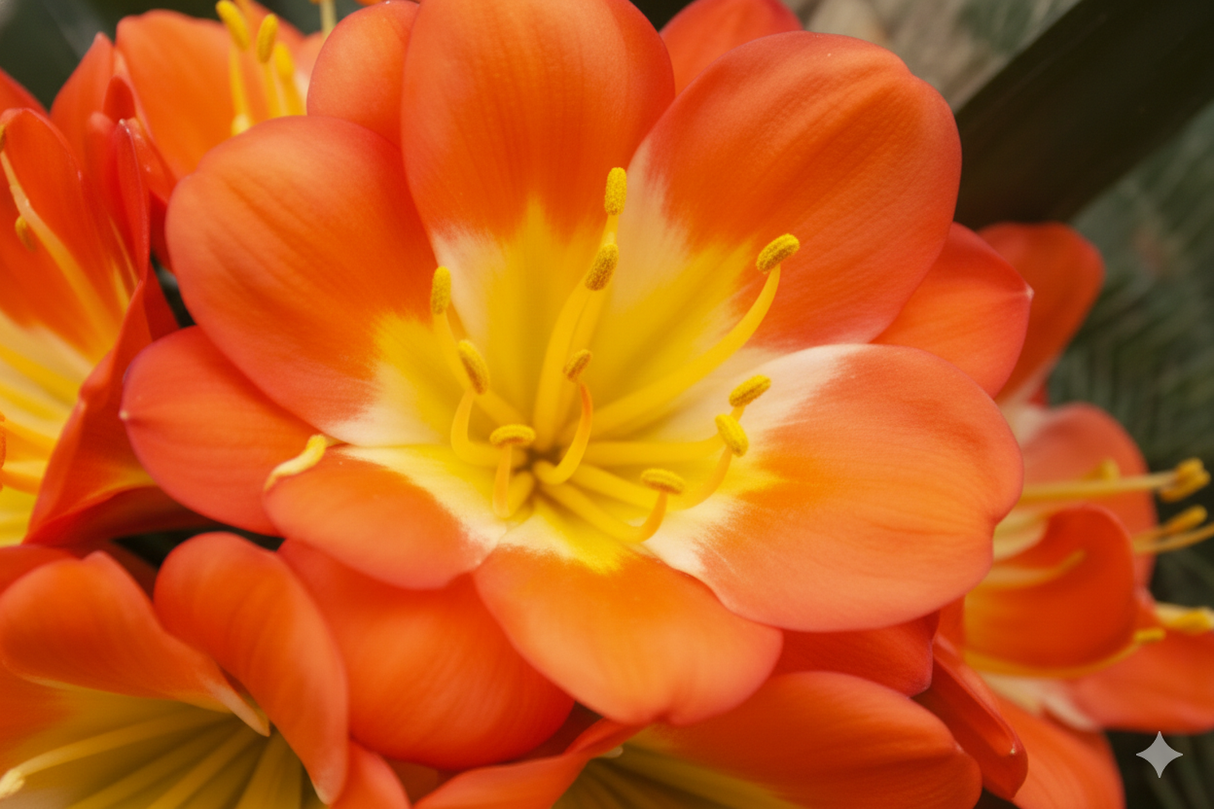 Clivia Seedling Dark Orange x Rose Super Multi Tepal