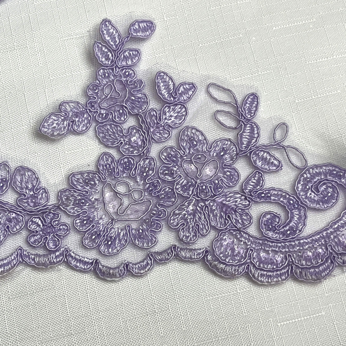 Beaded Corded Lace Trimming 4"