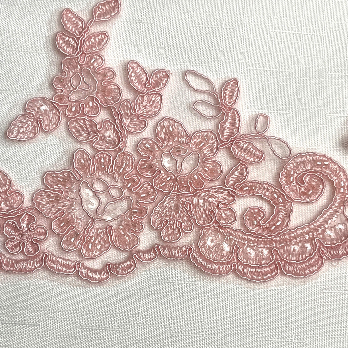Beaded Corded Lace Trimming 4"