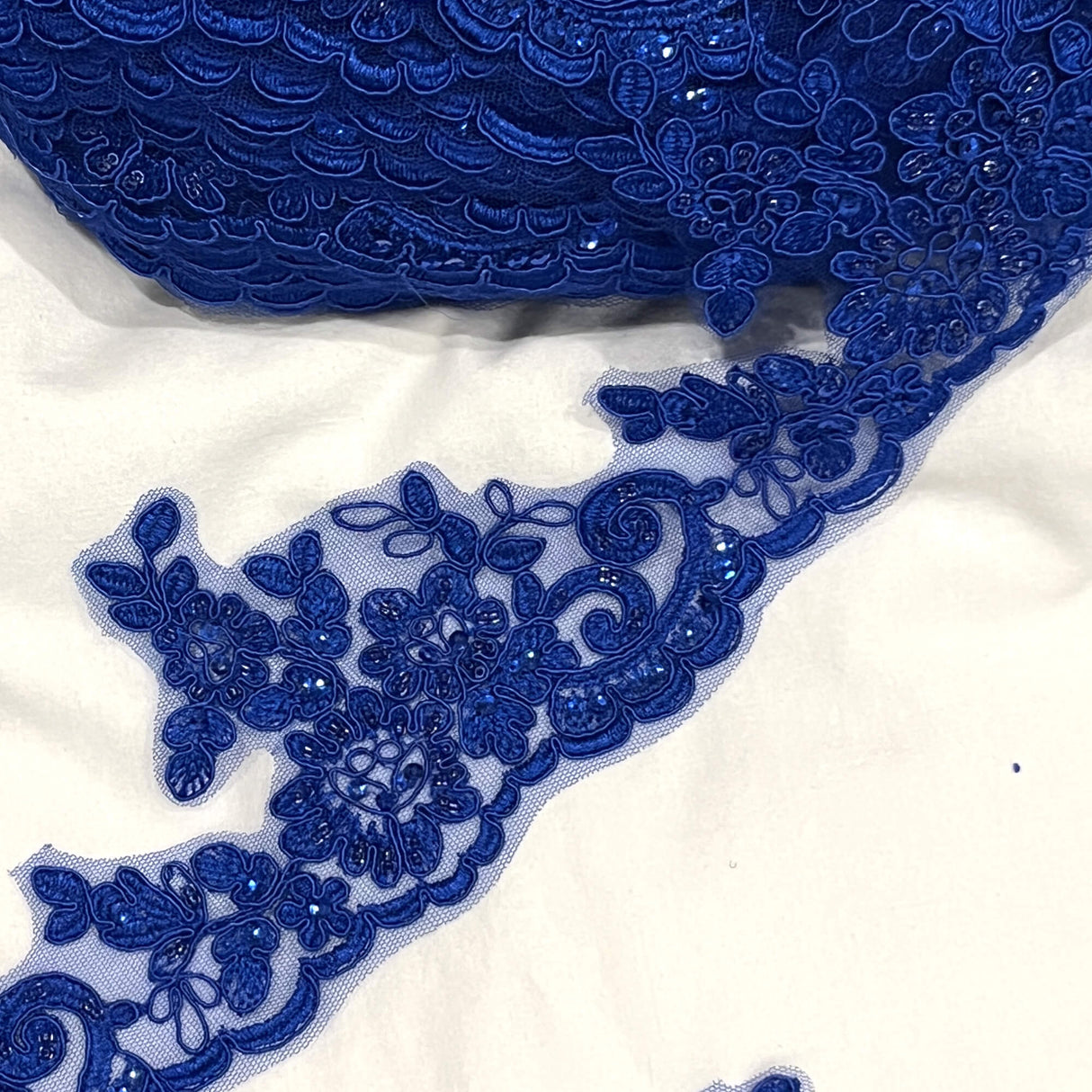 Beaded Corded Lace Trimming 4"