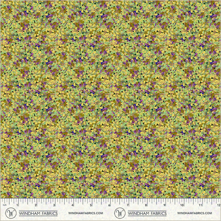 Cotton Print Clover Flowerbed Midnight Blooms Fabric 44/45"