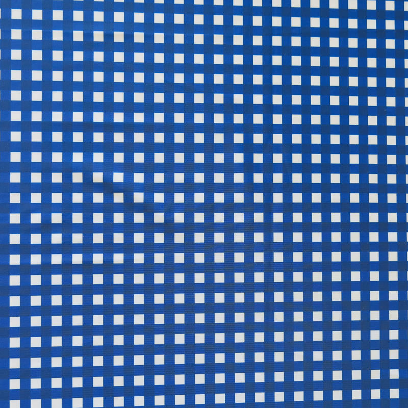 Swim Knit Cobalt Blue Gingham Poly Spandex