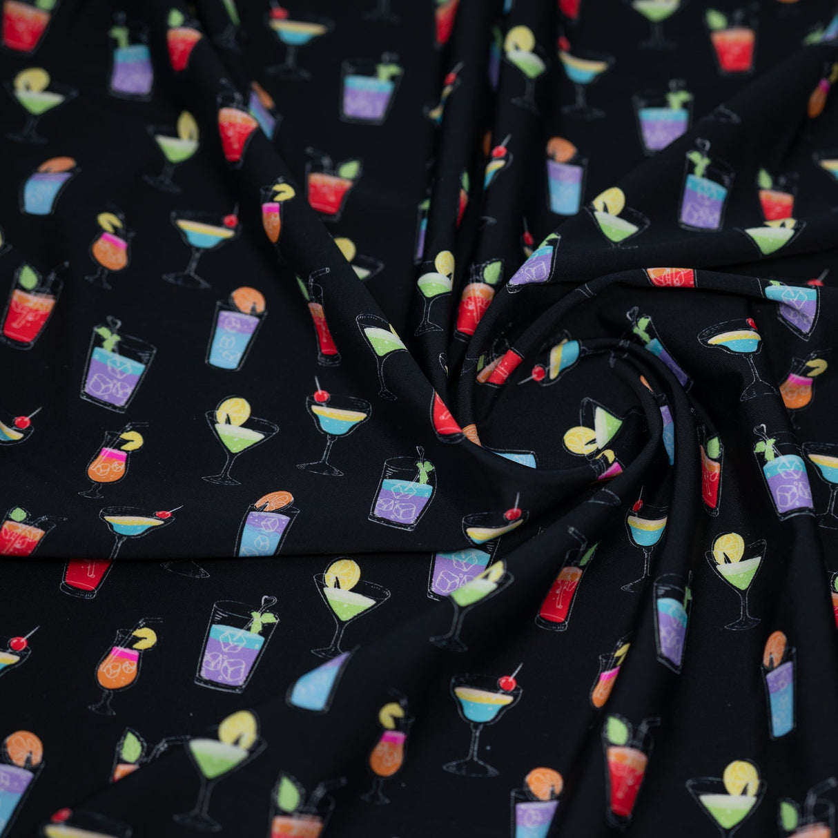 Printed Spandex Cocktail Hour Fabric