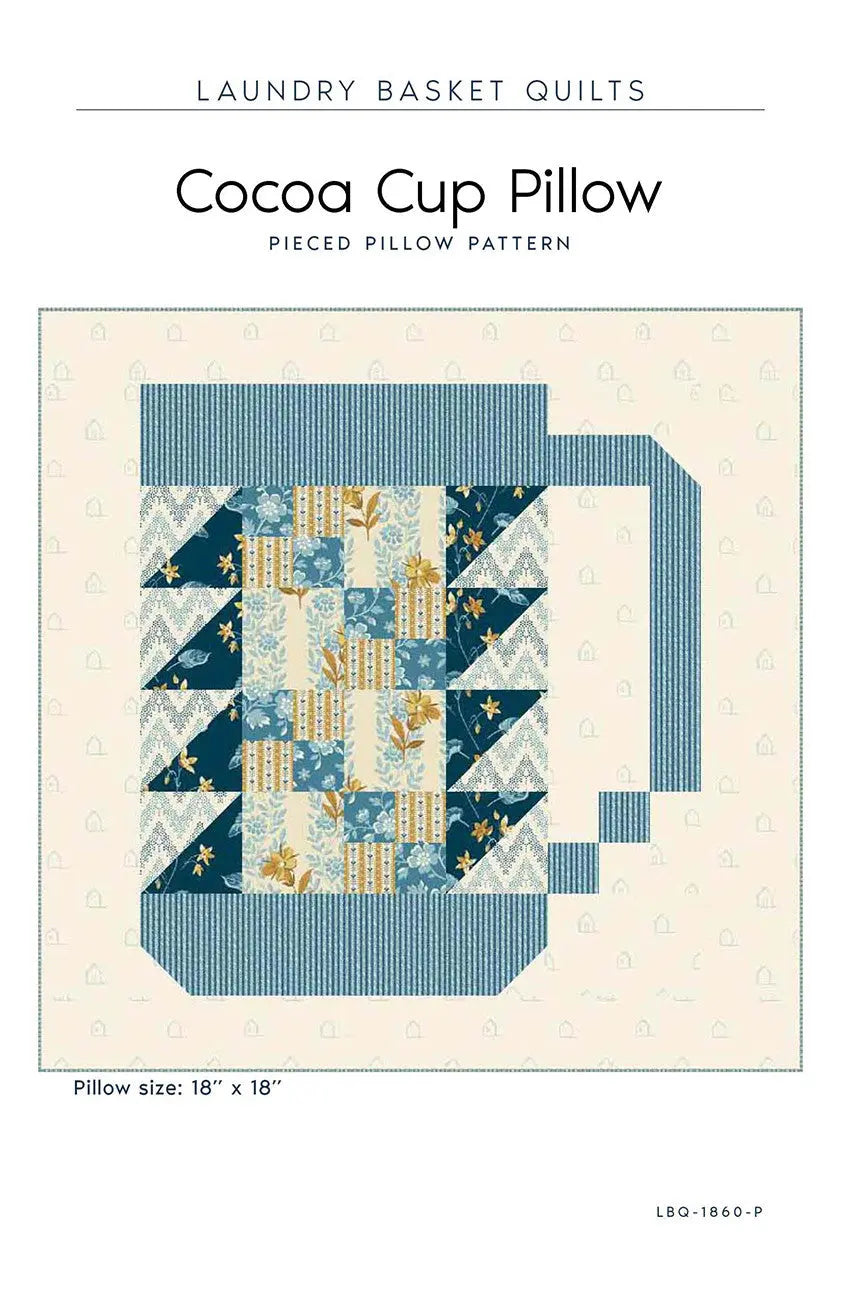 Cocoa Cup Pillow Pattern 18in x 18in
