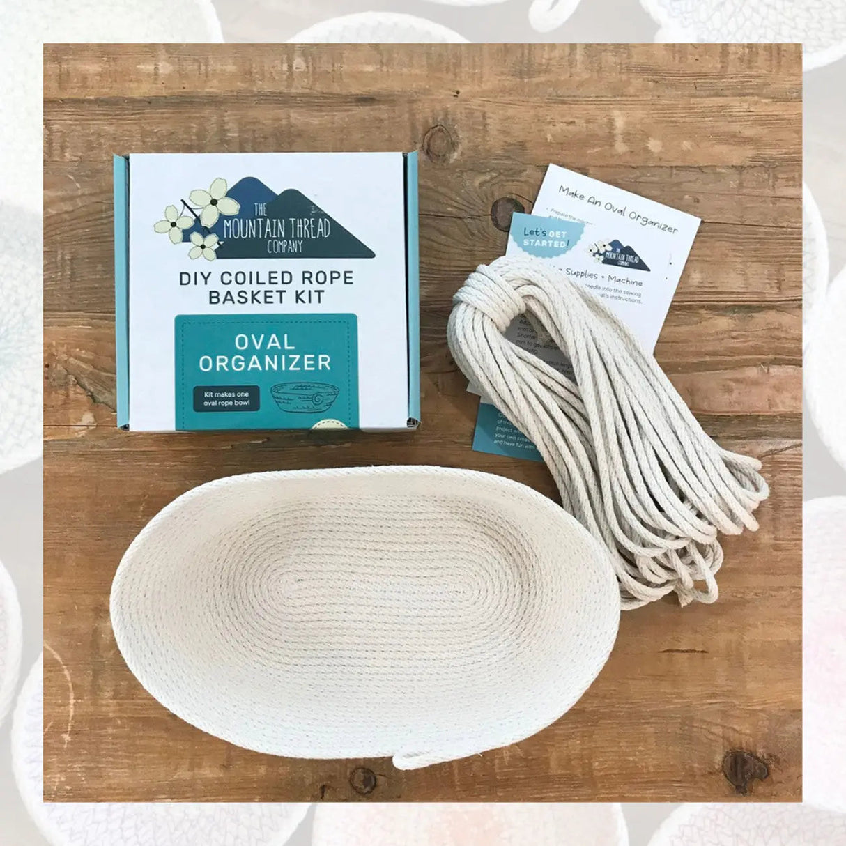Cotton Braided Rope Oval Organizer Basket Kit