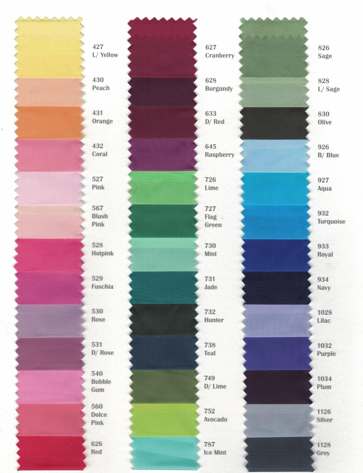 Polyester Lining Fabric - 100 Percent Polyester, Solid, 58/60" Width (Continuous Yards)