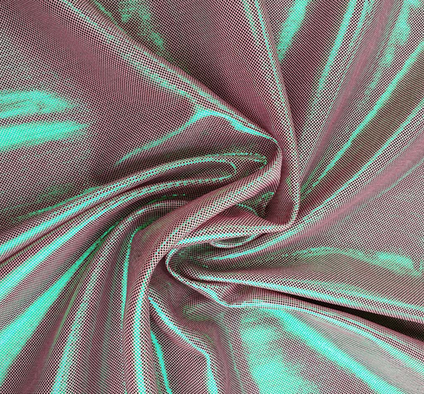 1 Yard Computer Foil Fabric Pink Or Green 100% Polyester, Lightweight Apparel Fabric 44/45" Width