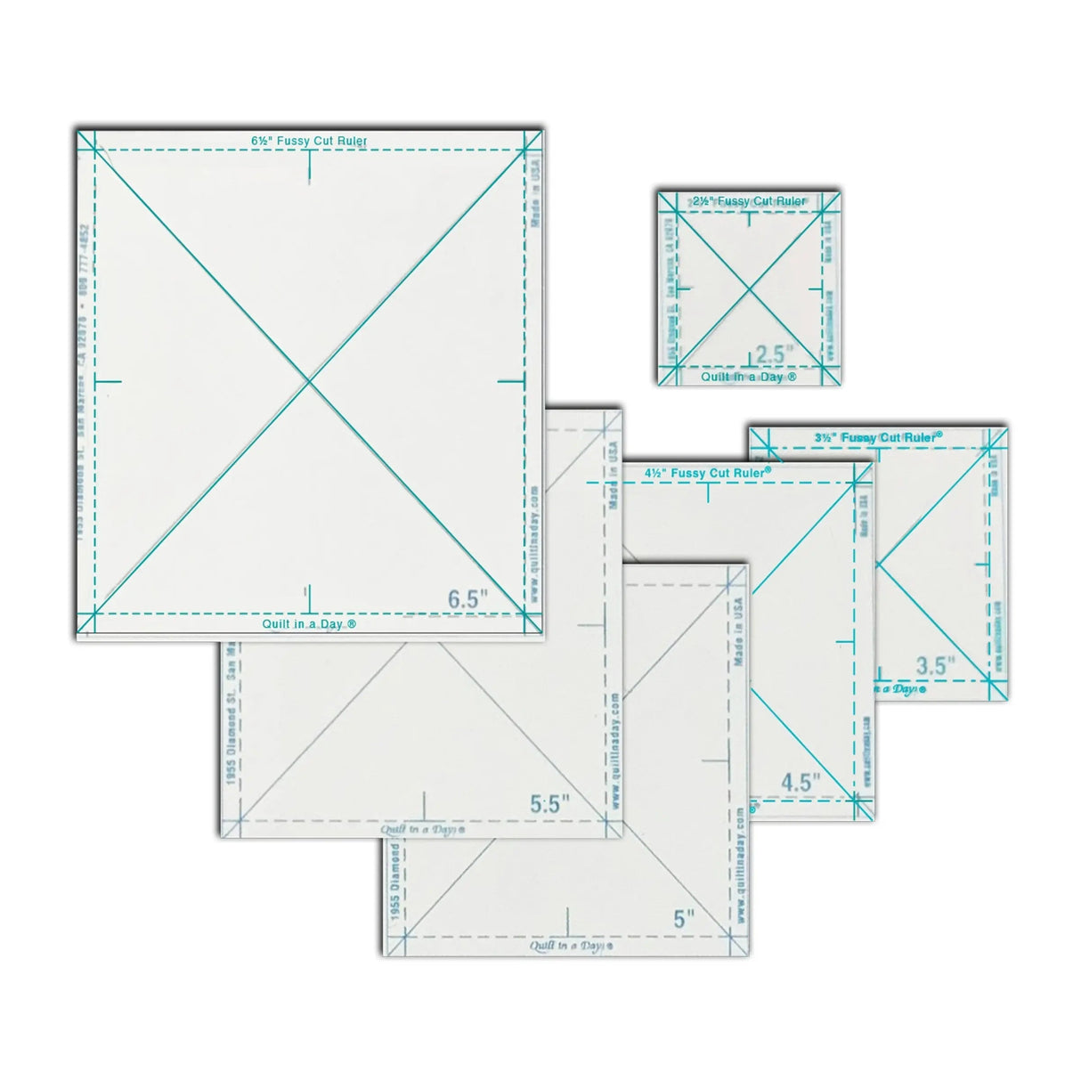 Quilting Ruler Acrylic Complete Fussy Cut Ruler Set