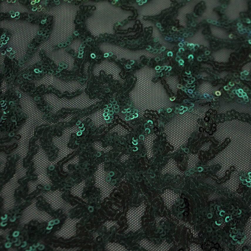Stretch Mesh Sequin Fabric Coral Reef
