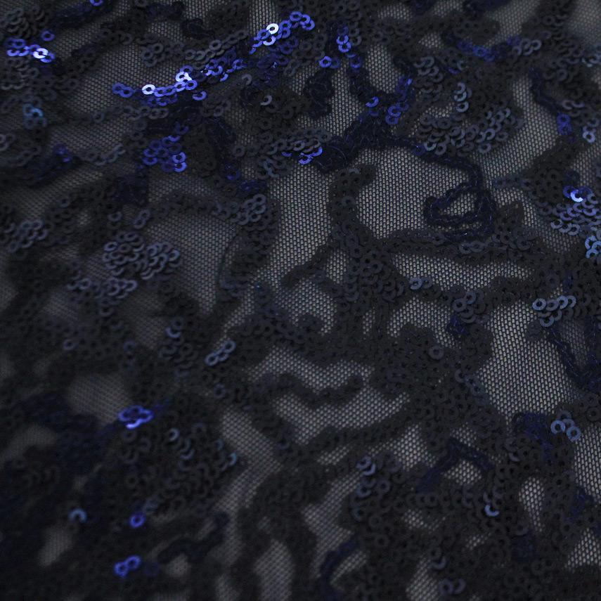 Stretch Mesh Sequin Fabric Coral Reef