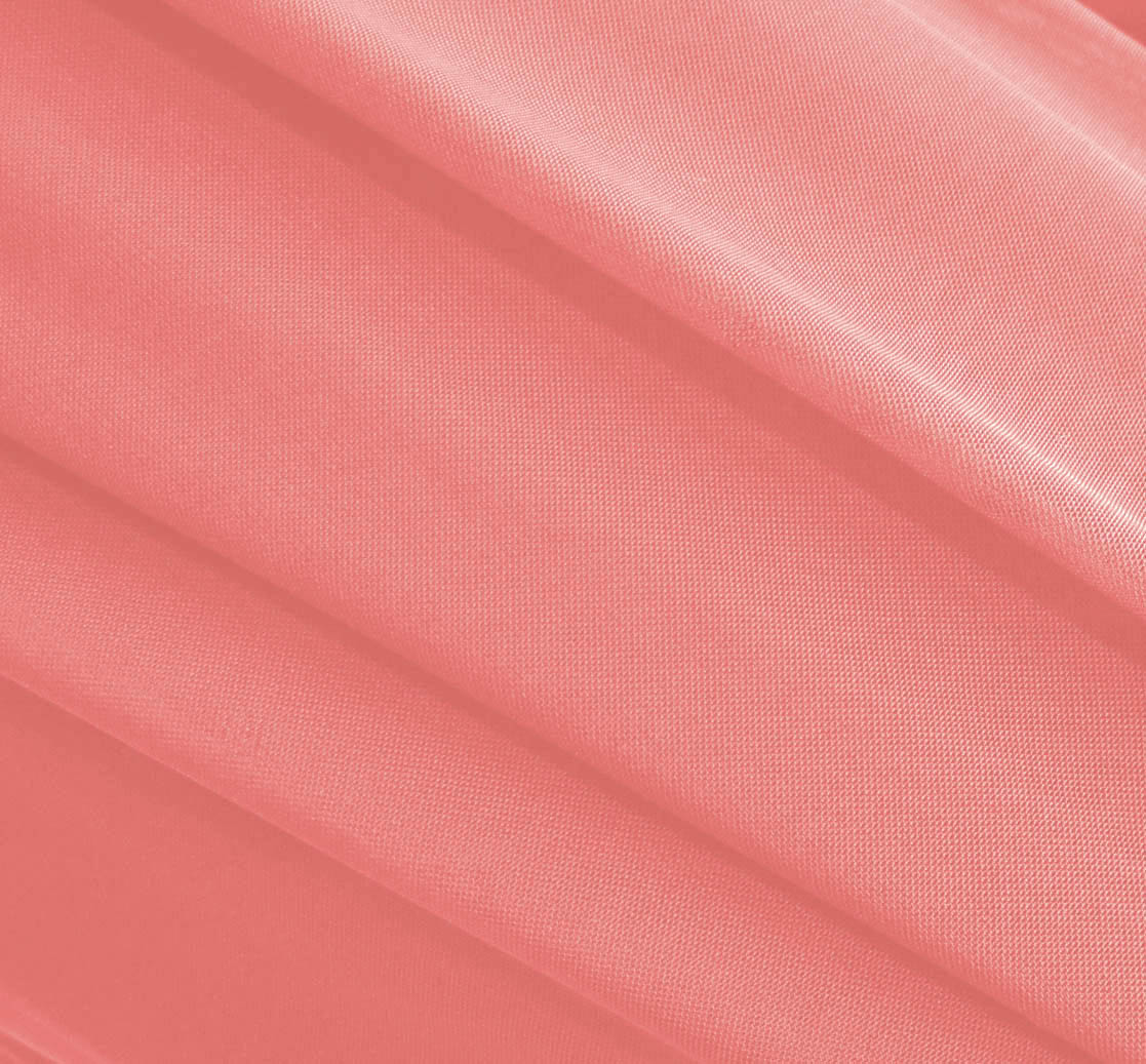Coral Stretch Mesh Fabric