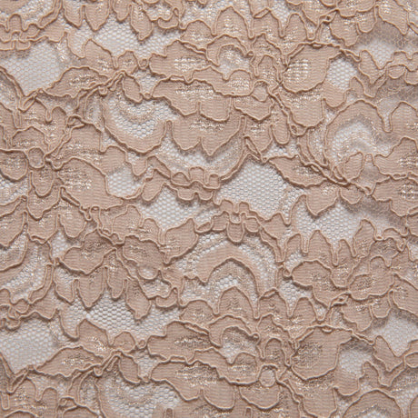 1 Yard Corded Raschel Lace Fabric with Elegant Floral Pattern, 52/54" Wide