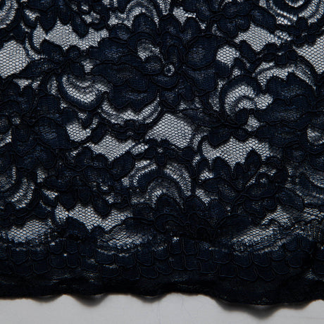 1 Yard Corded Raschel Lace Fabric with Elegant Floral Pattern, 52/54" Wide