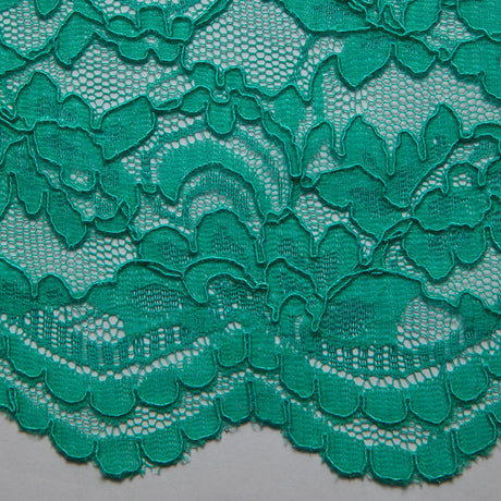 1 Yard Corded Raschel Lace Fabric with Elegant Floral Pattern, 52/54" Wide