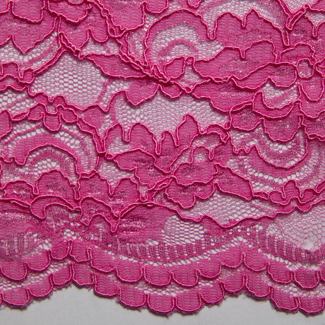 1 Yard Corded Raschel Lace Fabric with Elegant Floral Pattern, 52/54" Wide