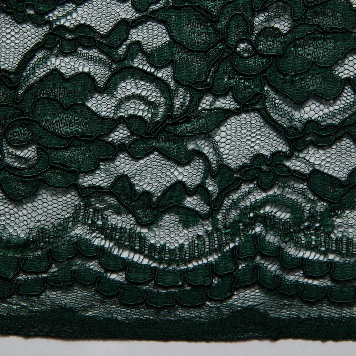 1 Yard Corded Raschel Lace Fabric with Elegant Floral Pattern, 52/54" Wide