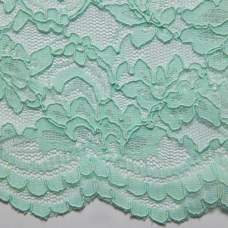 1 Yard Corded Raschel Lace Fabric with Elegant Floral Pattern, 52/54" Wide