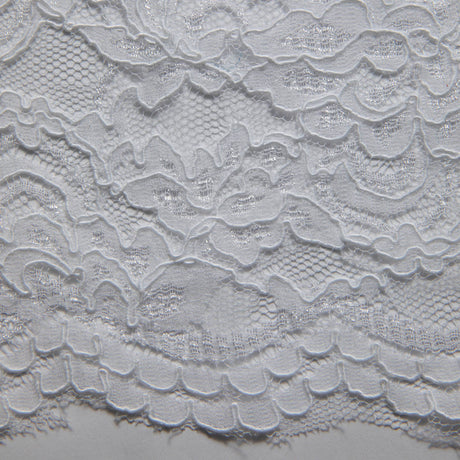 1 Yard Corded Raschel Lace Fabric with Elegant Floral Pattern, 52/54" Wide