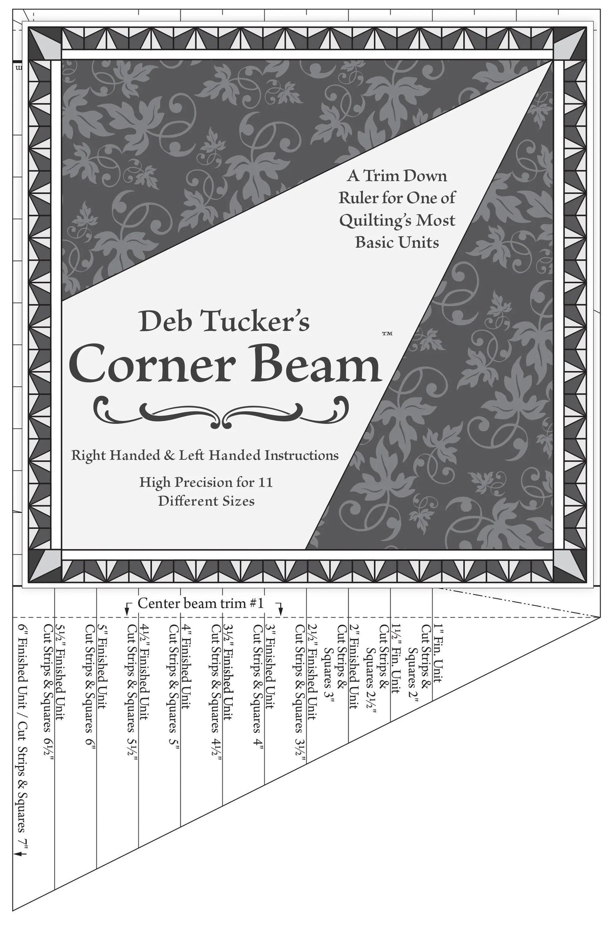 Acrylic Quilting Template Corner Beam