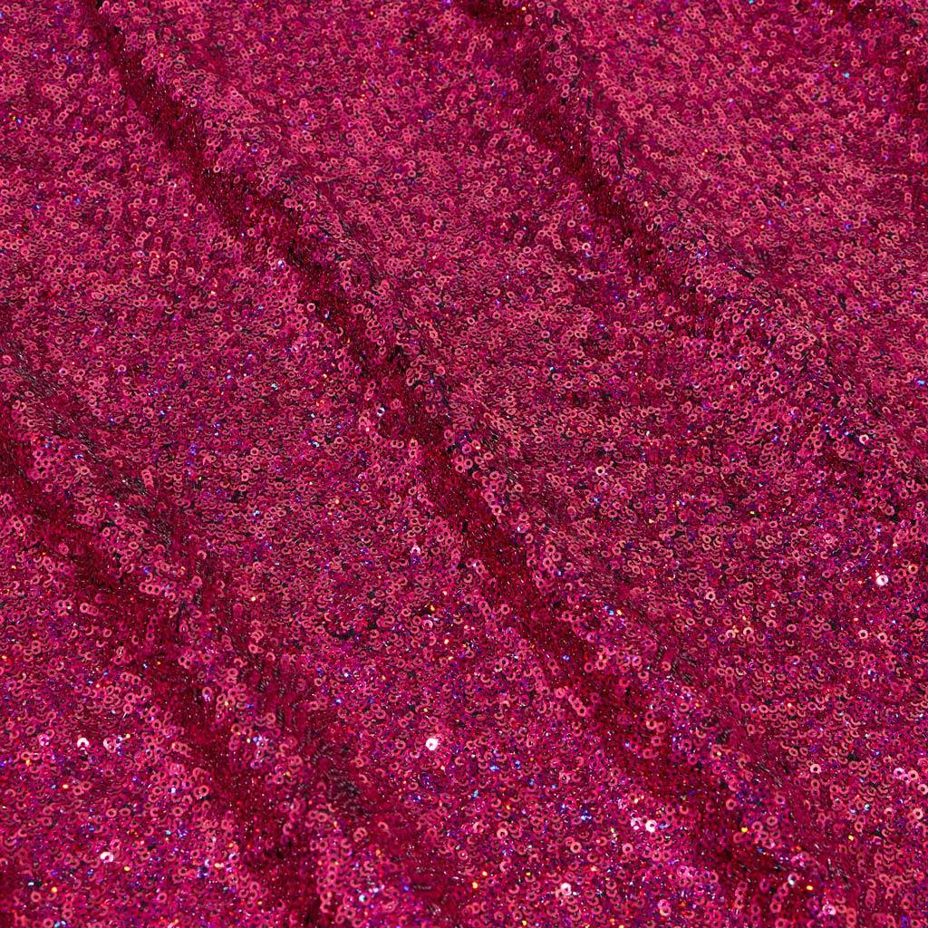 Cosmic GLOW Nylon Spandex Sequin Fabric - Embroidered Holographic Micro Sequins, 51/52" Width, 4-Way Stretch (1 Yard)